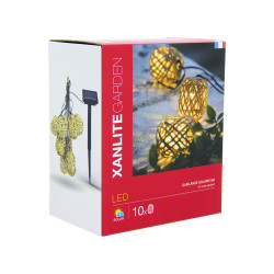 Guirlande lumineuse LED rotin 3000 K 5 m 10 x 1 W XANLITE Guirlande lumineuse LED rotin 3000 K 5 m 10 x 1 W XANLITE