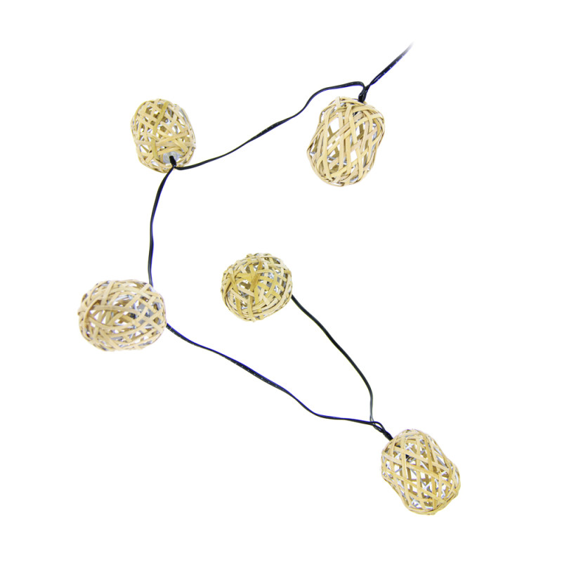 Guirlande lumineuse LED rotin 3000 K 5 m 10 x 1 W XANLITE Guirlande lumineuse LED rotin 3000 K 5 m 10 x 1 W XANLITE