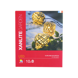 Guirlande lumineuse LED rotin 3000 K 5 m 10 x 1 W XANLITE Guirlande lumineuse LED rotin 3000 K 5 m 10 x 1 W XANLITE