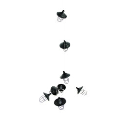 Guirlande lumineuse LED métal noir 3000 K 5 m 10 x 1 WXANLITE Guirlande lumineuse LED métal noir 3000 K 5 m 10 x 1 WXANLITE