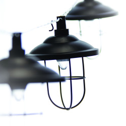 Guirlande lumineuse LED métal noir 3000 K 5 m 10 x 1 WXANLITE Guirlande lumineuse LED métal noir 3000 K 5 m 10 x 1 WXANLITE