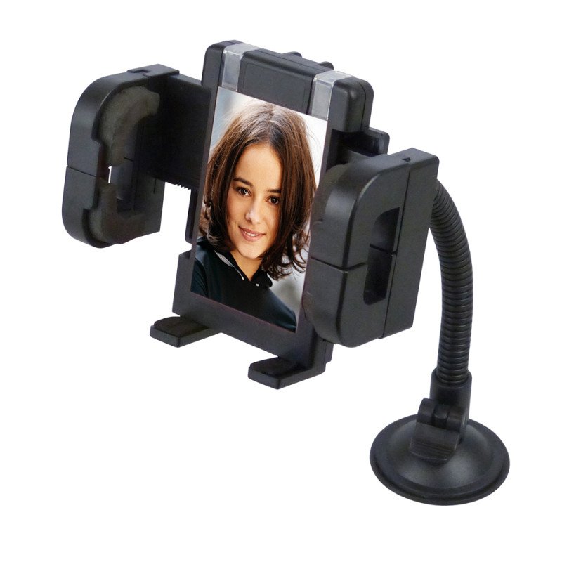 Support à pince articulé pour smartphone avec ventouse CARPOINT