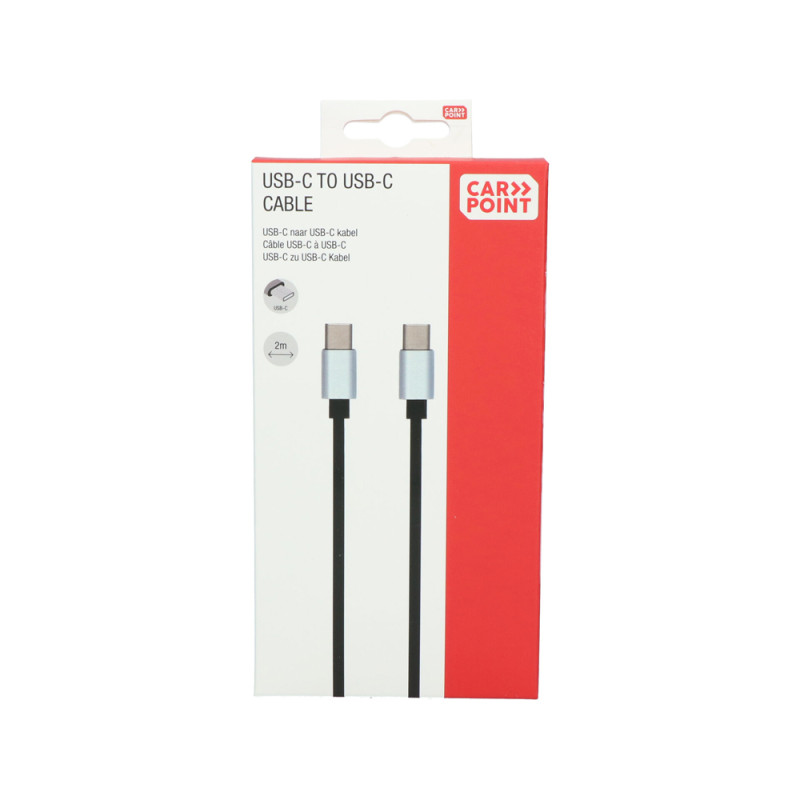 Câble USB C - USB C 2 m CARPOINT Câble USB C - USB C 2 m CARPOINT