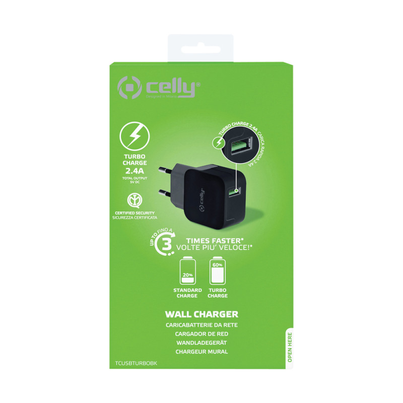 Chargeur secteur Turbo USB 2,4 A