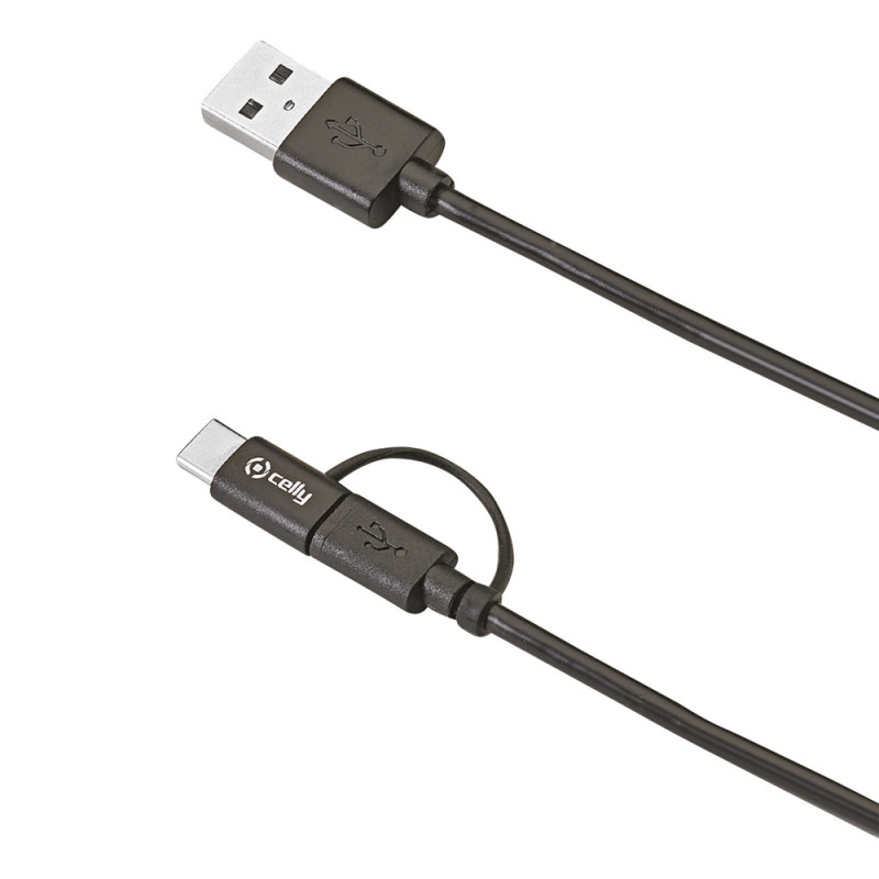 Câble USB avec adaptateur Micro USB et USB C 1 m Câble USB avec adaptateur Micro USB et USB C 1 m