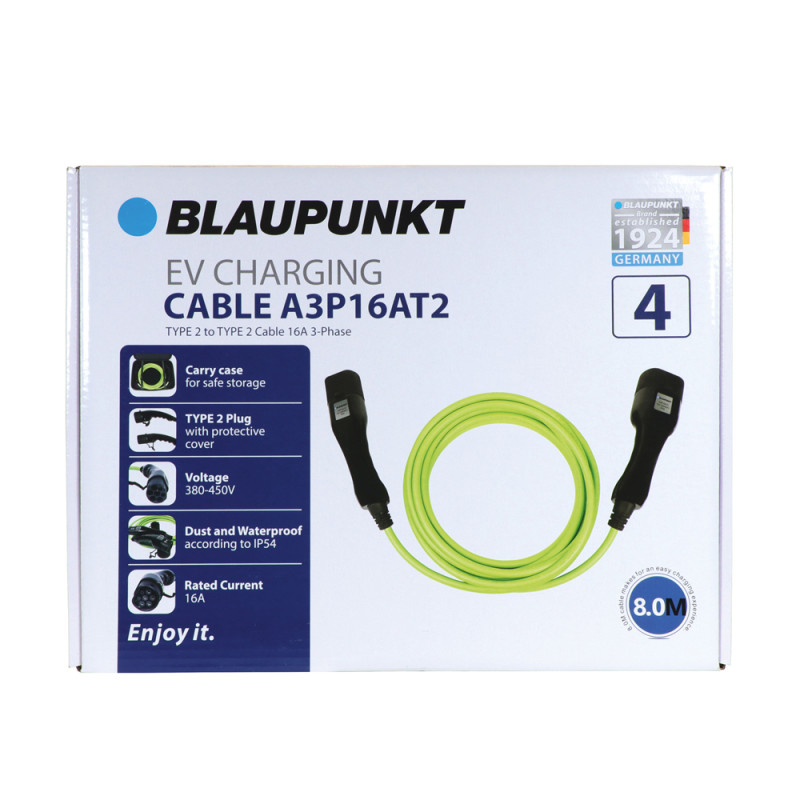 Câble de recharge pour voiture électrique type 2 16 A BLAUPUNKT