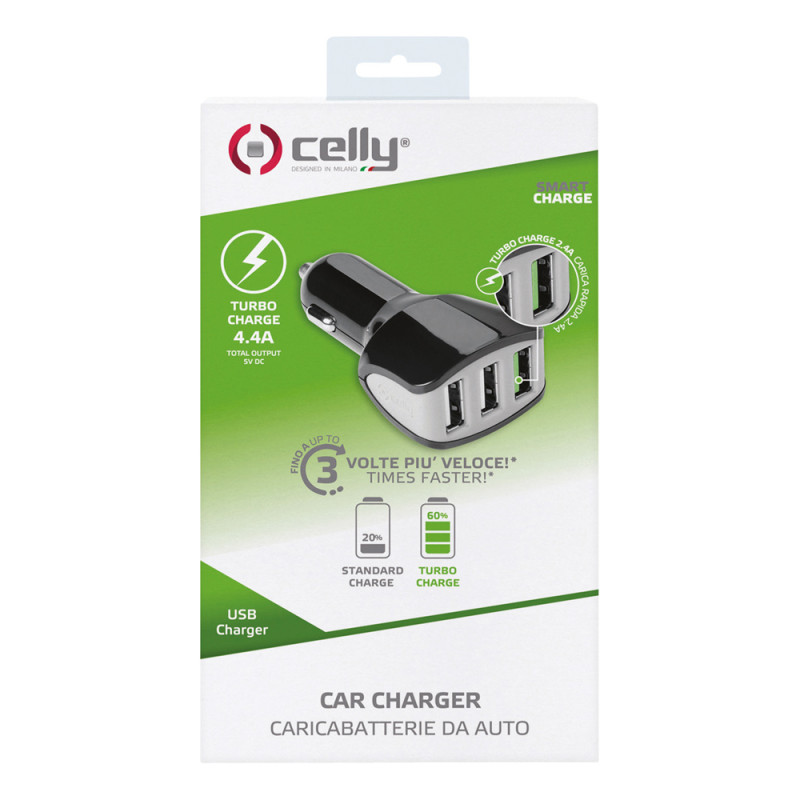 Chargeur de voiture triple USB 4,4 A