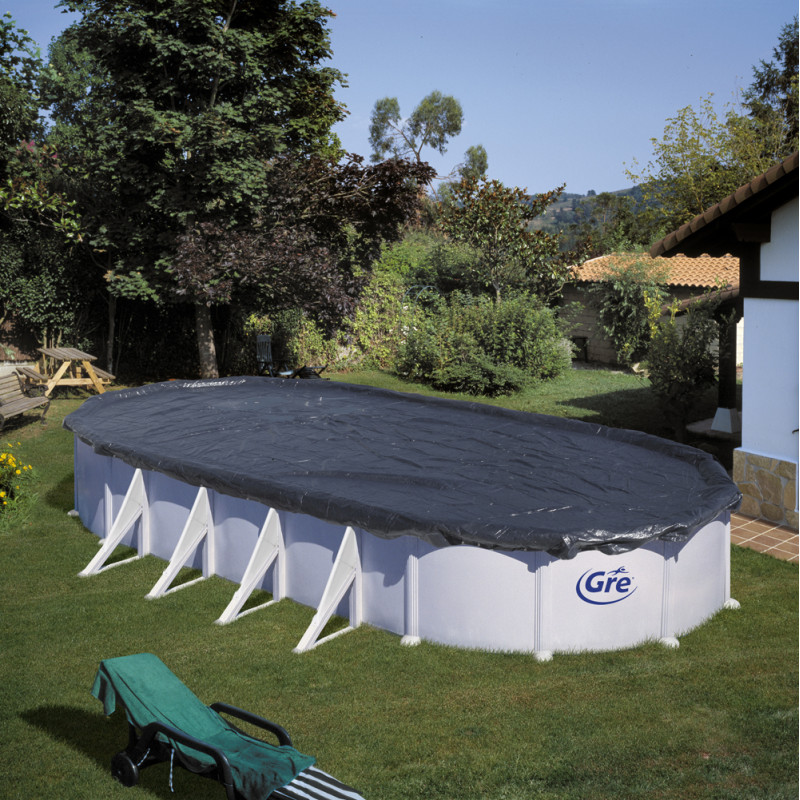 Bâche d'hiver pour piscine ovale 5 x 3 m GRE