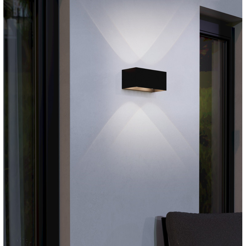 Applique murale extérieure LED Lesmo noire 4 x 2,2 W EGLO Applique murale extérieure LED Lesmo noire 4 x 2,2 W EGLO