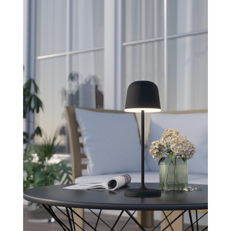 Lampe à poser LED Mannera noire USB 2,2 W EGLO Lampe à poser LED Mannera noire USB 2,2 W EGLO