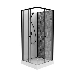 Cabine de douche Ciment carrée 90 x 90 x 207 cm ONDEE