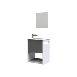 Meuble lave-mains Lory blanc et gris 52 cm ONDEE