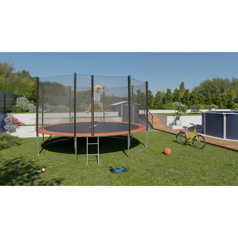 Trampoline noir et orange Ø 3,66 m Trampoline noir et orange Ø 3,66 m