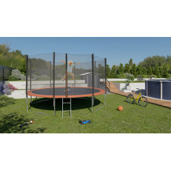 Trampoline noir et orange Ø 4,27 m Trampoline noir et orange Ø 4,27 m