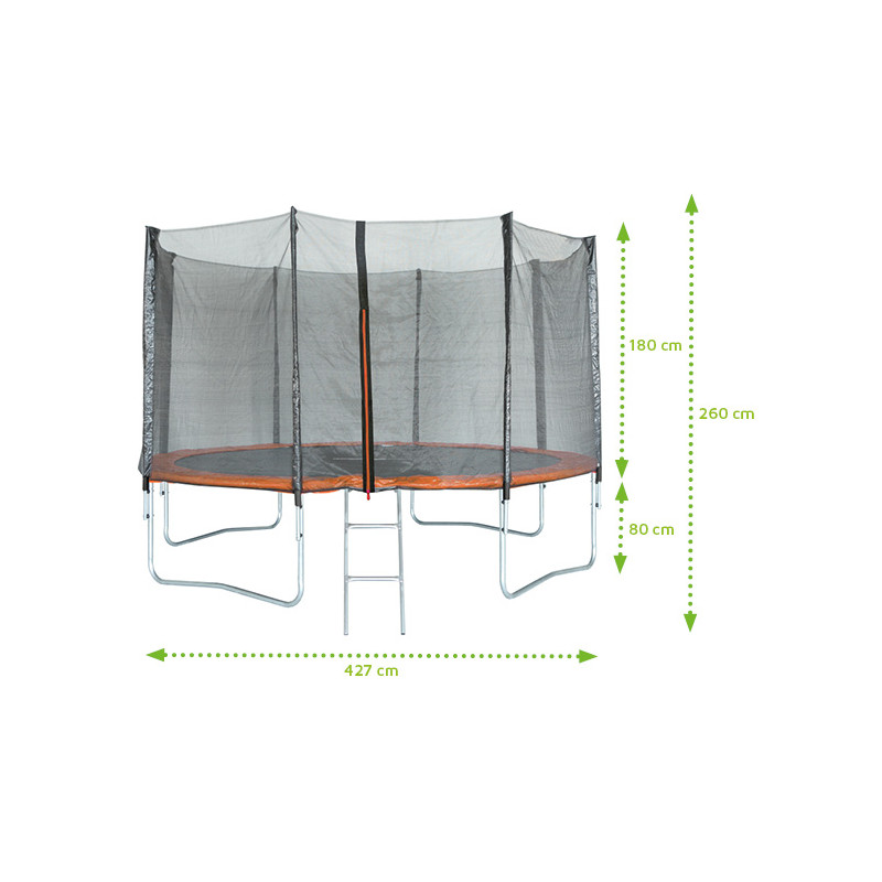 Trampoline noir et orange Ø 4,27 m Trampoline noir et orange Ø 4,27 m