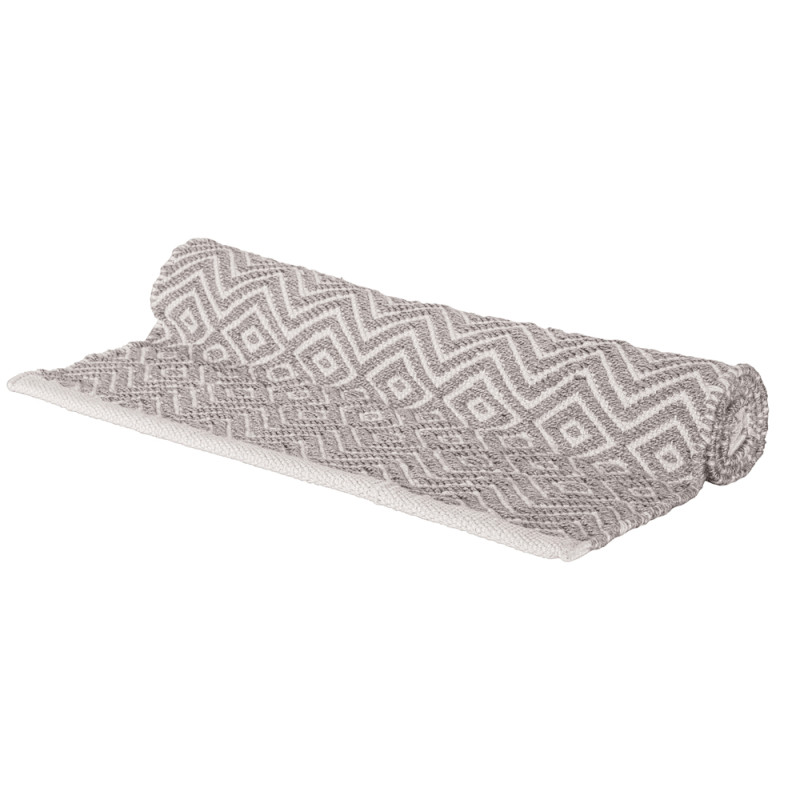 Tapis de salle de bain Abai blanc et gris 50 x 80 cm WENKO