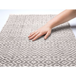 Tapis de salle de bain Abai blanc et gris 50 x 80 cm WENKO