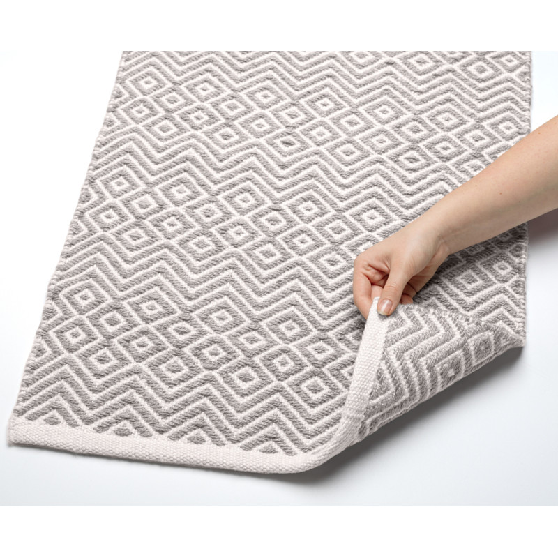 Tapis de salle de bain Abai blanc et gris 50 x 80 cm WENKO