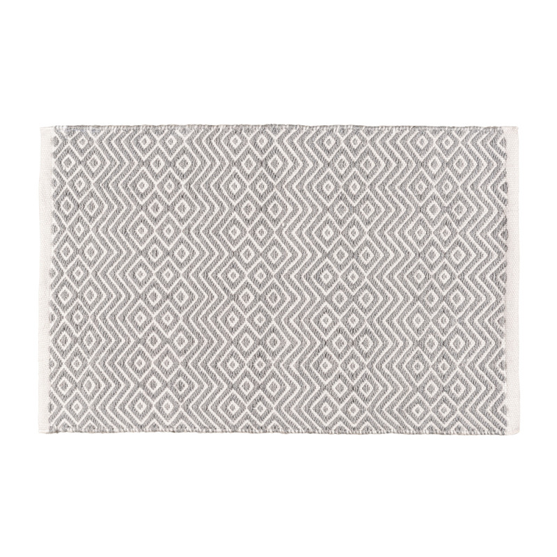 Tapis de salle de bain Abai blanc et gris 50 x 80 cm WENKO