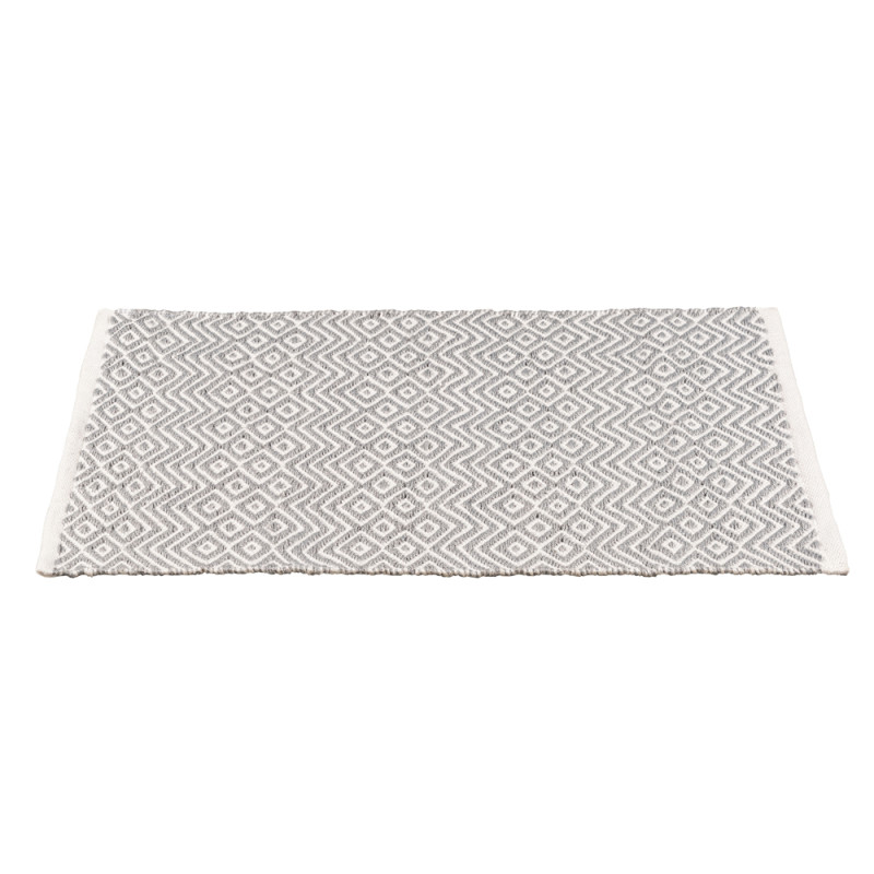 Tapis de salle de bain Abai blanc et gris 50 x 80 cm WENKO