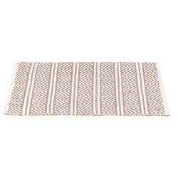 Tapis de salle de bain Shaki blanc et beige 50 x 80 cm WENKO