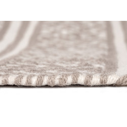 Tapis de salle de bain Shaki blanc et beige 50 x 80 cm WENKO
