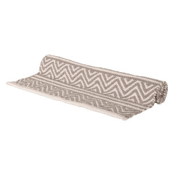 Tapis de salle de bain Shaki blanc et beige 50 x 80 cm WENKO
