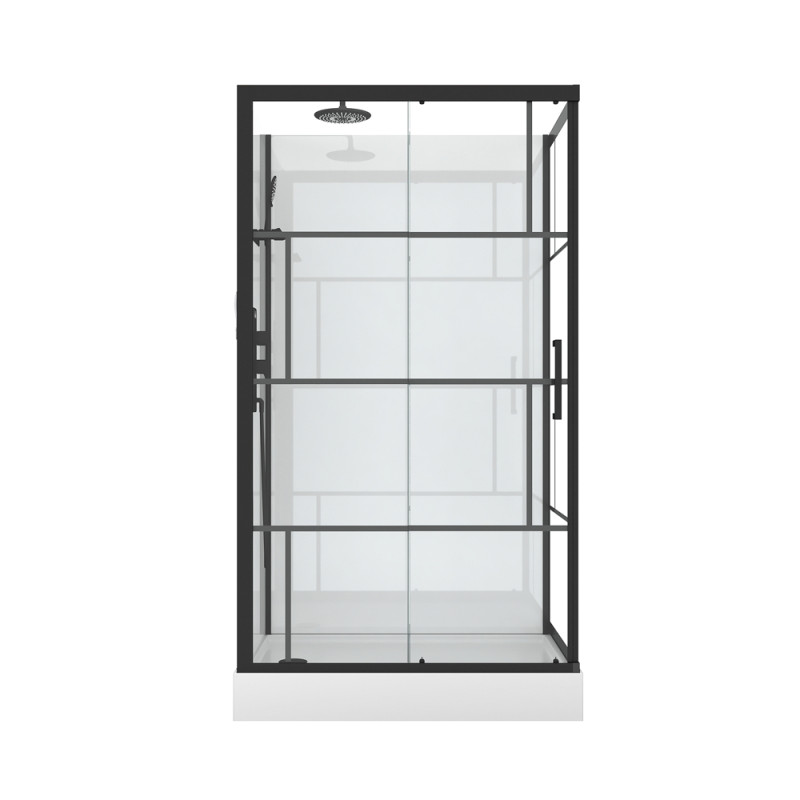 Cabine de douche Graphic rectangulaire 80 x 110 x 230 cm AURLANE
