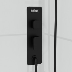 Cabine de douche Graphic rectangulaire 80 x 110 x 230 cm AURLANE