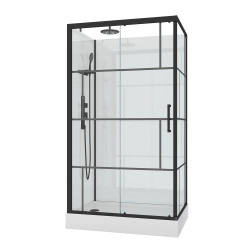 Cabine de douche Graphic rectangulaire 80 x 110 x 230 cm AURLANE