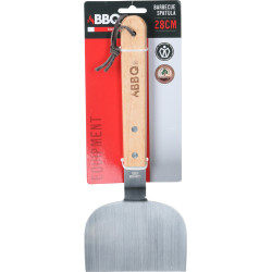 Spatule en acier inoxydable et bois 28 cm