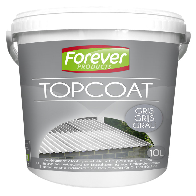 Revêtement pour toiture Top Coat gris 10 L FOREVER