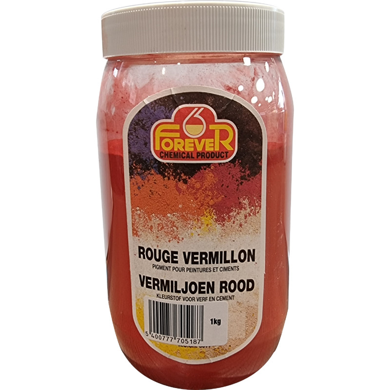 Pigment naturel rouge vermillon 1 kg FOREVER