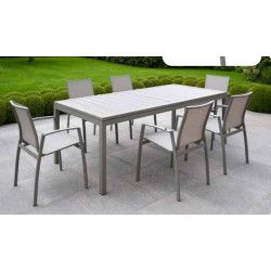 Table de jardin extensible Surya  220-300 x 100 x 75 cm