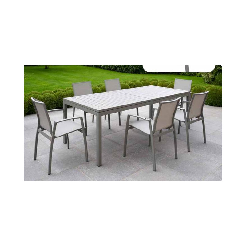 Table de jardin extensible Surya 220-300 x 100 x 75 cm