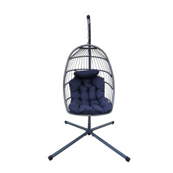 Fauteuil de jardin suspendu en oeuf anthracite Fauteuil de jardin suspendu en oeuf anthracite