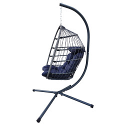 Fauteuil de jardin suspendu en oeuf anthracite Fauteuil de jardin suspendu en oeuf anthracite