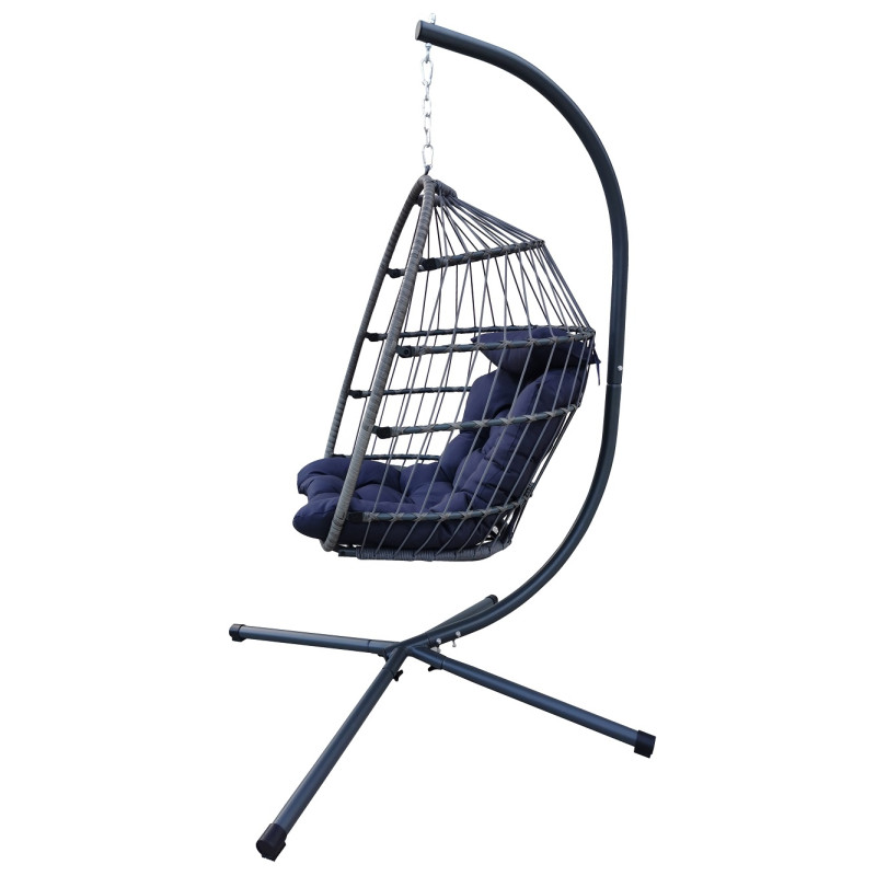 Fauteuil de jardin suspendu en oeuf anthracite Fauteuil de jardin suspendu en oeuf anthracite