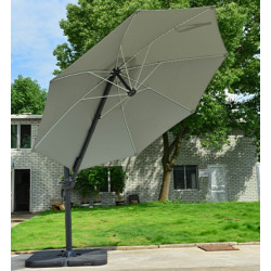 Parasol déporté Roma avec éclairage LED Ø 300 cm