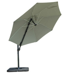 Parasol déporté Roma avec éclairage LED Ø 300 cm