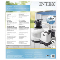 Filtre à sable Krystal Clear 8 m³ INTEX Filtre à sable Krystal Clear 8 m³ INTEX