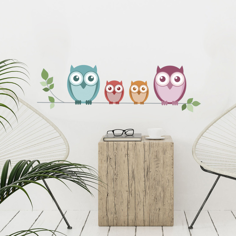Sticker Hiboux 24 x 68 cm Sticker Hiboux 24 x 68 cm