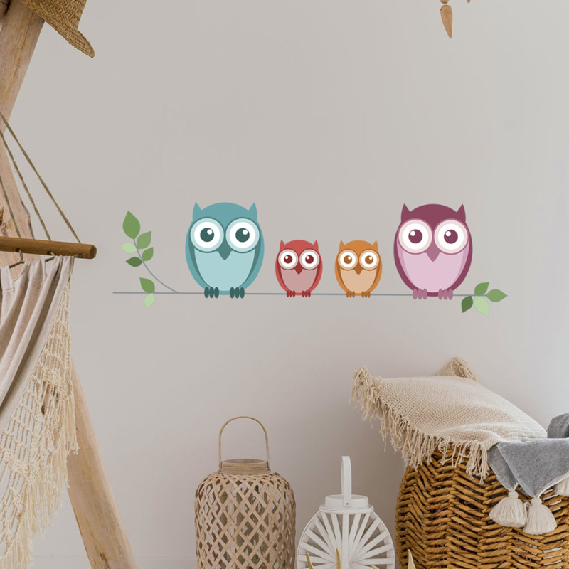 Sticker Hiboux 24 x 68 cm Sticker Hiboux 24 x 68 cm