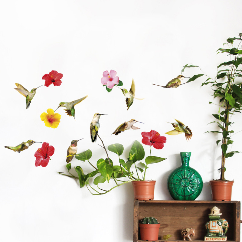 Planche de stickers Colibris 24 x 68 cm Planche de stickers Colibris 24 x 68 cm