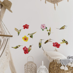 Planche de stickers Colibris 24 x 68 cm Planche de stickers Colibris 24 x 68 cm