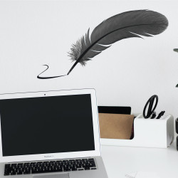 Sticker Plume écriture 24 x 68 cm Sticker Plume écriture 24 x 68 cm