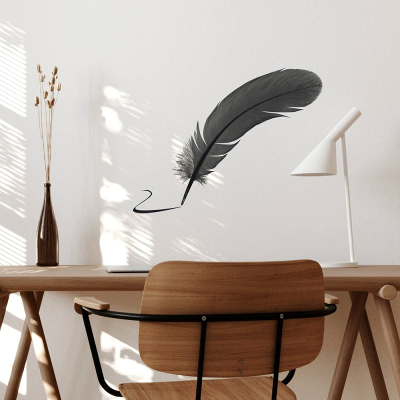 Sticker Plume écriture 24 x 68 cm Sticker Plume écriture 24 x 68 cm