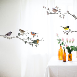 Planche de stickers Mésanges 24 x 68 cm Planche de stickers Mésanges 24 x 68 cm