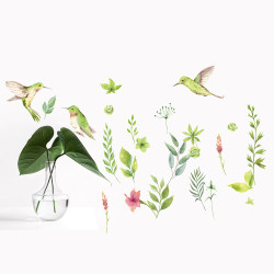 Planche de stickers Colibris Nature 48 x 68 cm