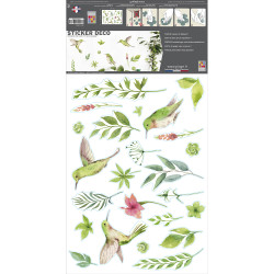 Planche de stickers Colibris Nature 48 x 68 cm